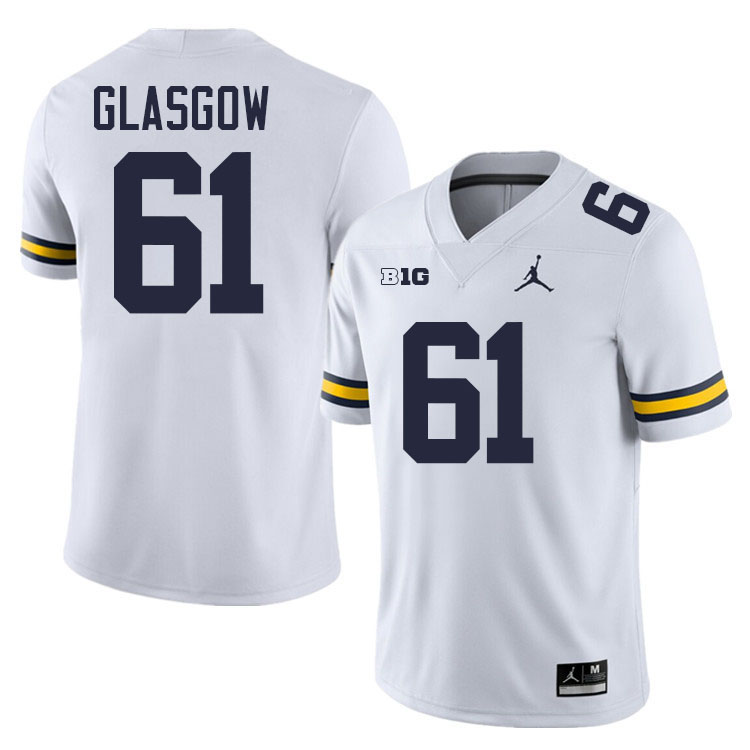 Graham Glasgow Michigan Jersey,Michigan Wolverines #61 Graham Glasgow Jersey Youth-White